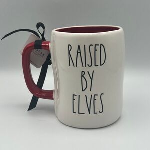 Rae Dunn Elf Mug - Raised By Elves - 20th Anniversary 16oz NEW